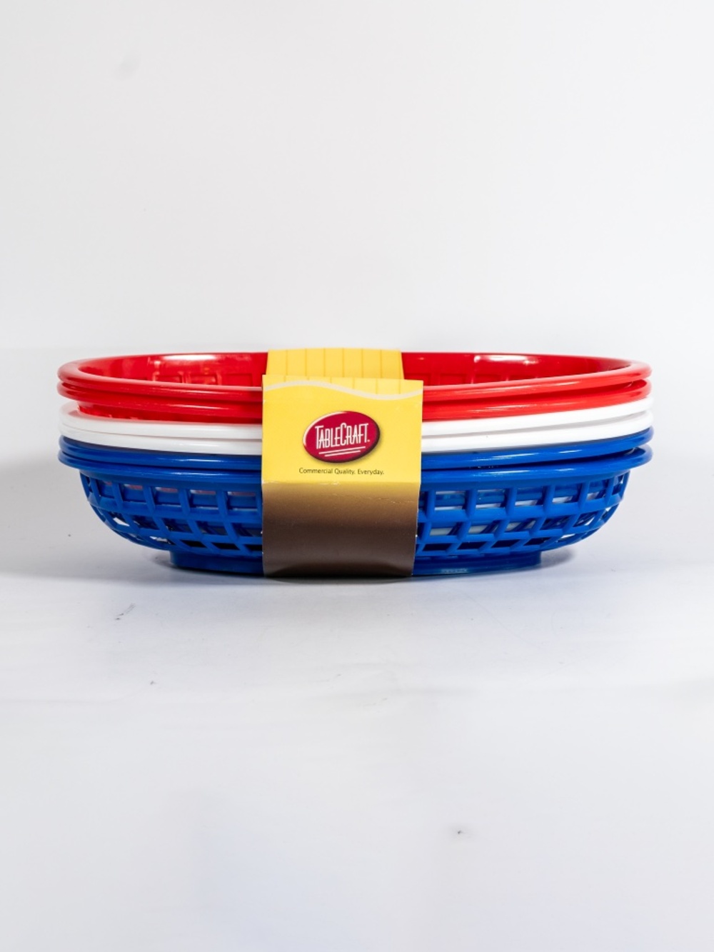 6 Burger Baskets Set Tablecraft Oval Picnic Fries Food Truck Reusable Plates NEW